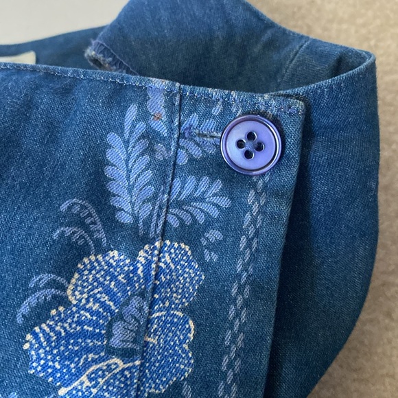 Vintage Talbots Dark Chambray Wrap Maxi Skirt - Picture 7 of 7